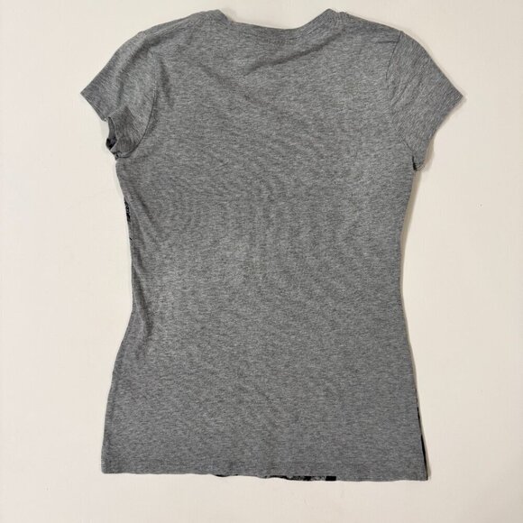 Kenneth Cole - Abstract Splash Metallic Detail Tee in Gray Silver and Black - Picture 3 of 6